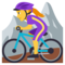 Woman Mountain Biking emoji on Emojione
